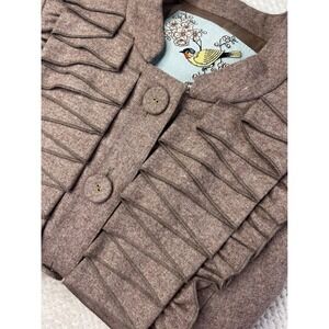 Anthropologie Tabitha "Pleated As You Please" Wool Blend Jacket Blazer Size 10